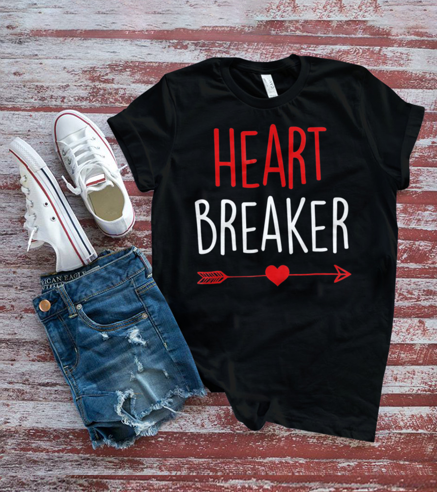 Heart Breaker Arrow Heart Valentine's Day T-Shirt
