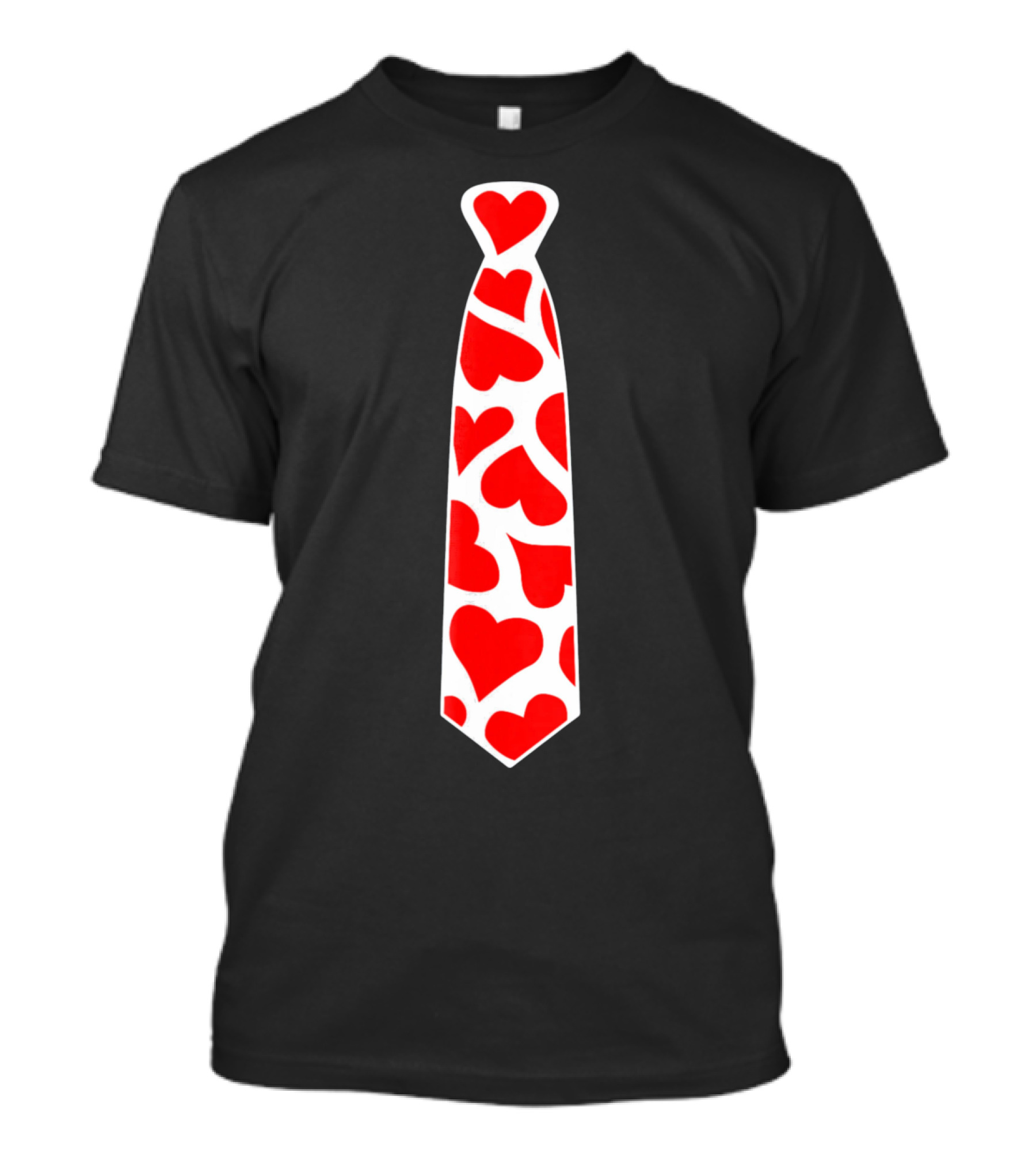 Hearts Tie Valentines Day Red Heart T-Shirt