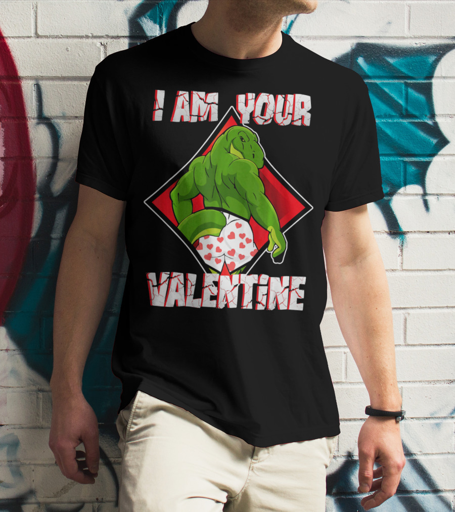 I Am Your Valentine Dinosaur With Heart Boxers T-Shirt
