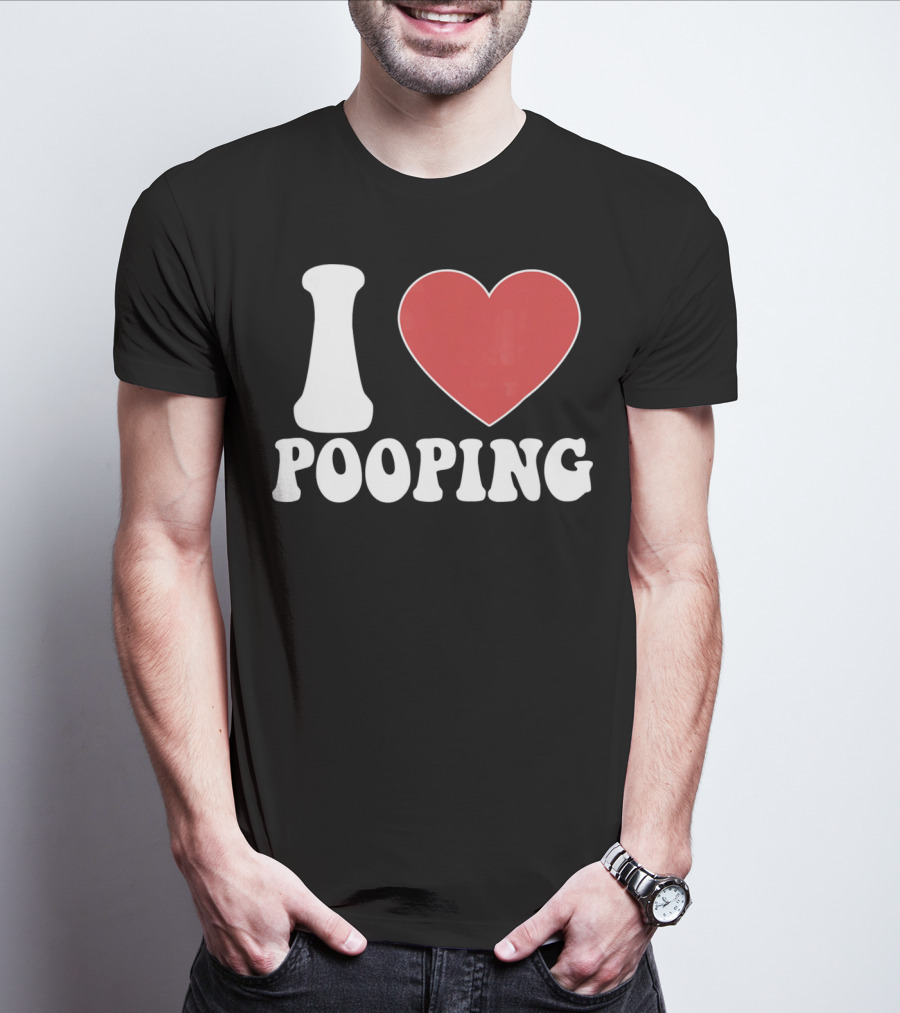I HEART POOPING Funny Valentines T-Shirt