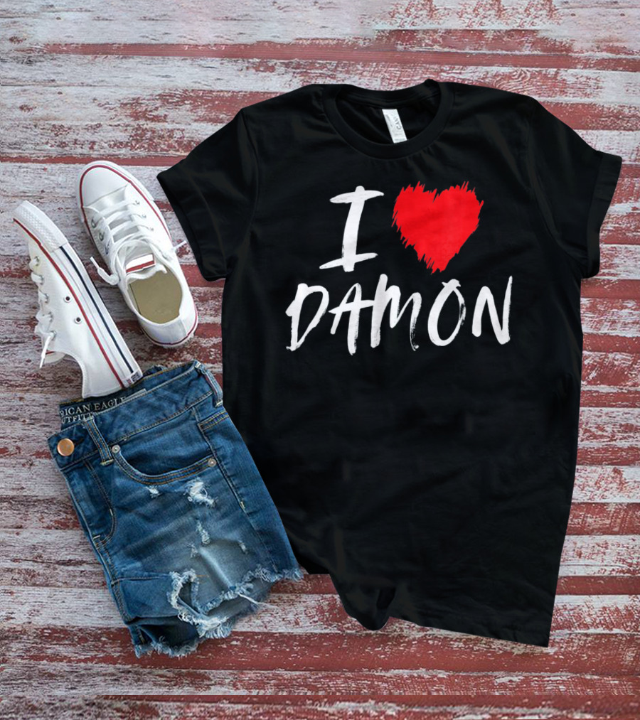 I Love Damon Boyfriend Husband T-Shirt