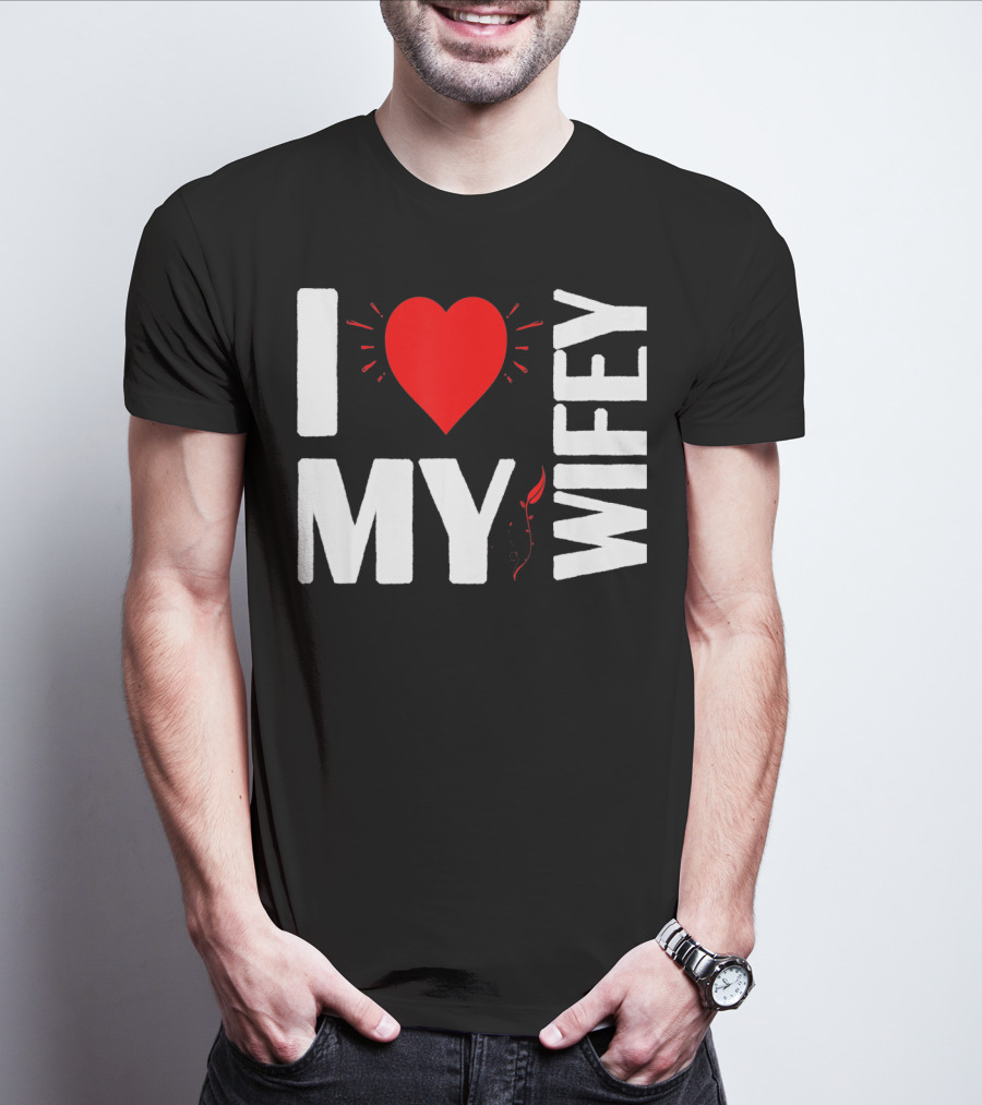 I Love My Wifey Heart Valentine's Day T-Shirt