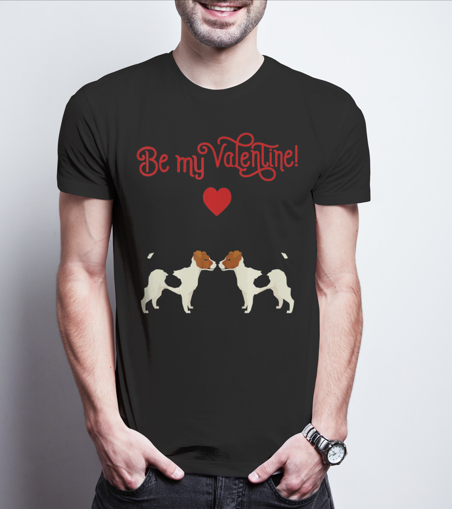 Be My Valentine Jack Russell Terrier Heart T-Shirt