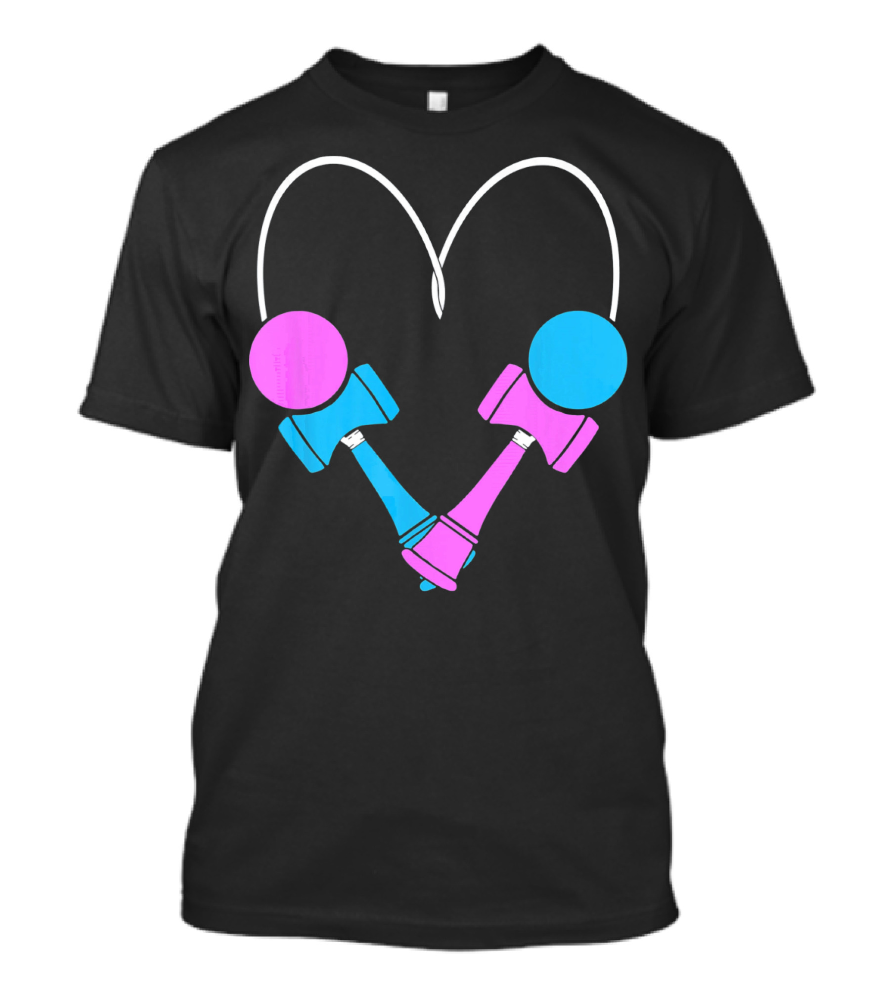 Kendama Love Trick Partners Vale Heart Shaped T-Shirt