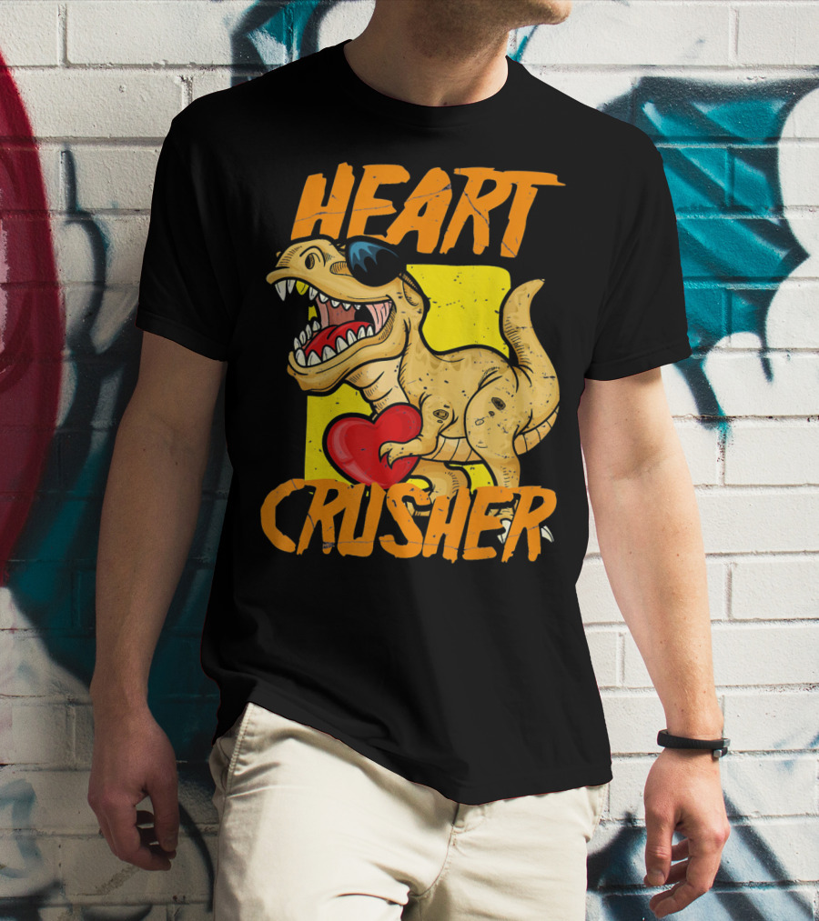HEART CRUSHER Kids Dinosaur T-Shirt