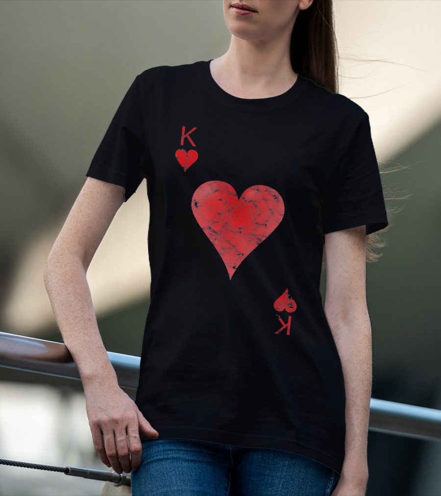 King Of Hearts Love Playing Card T-Shirt