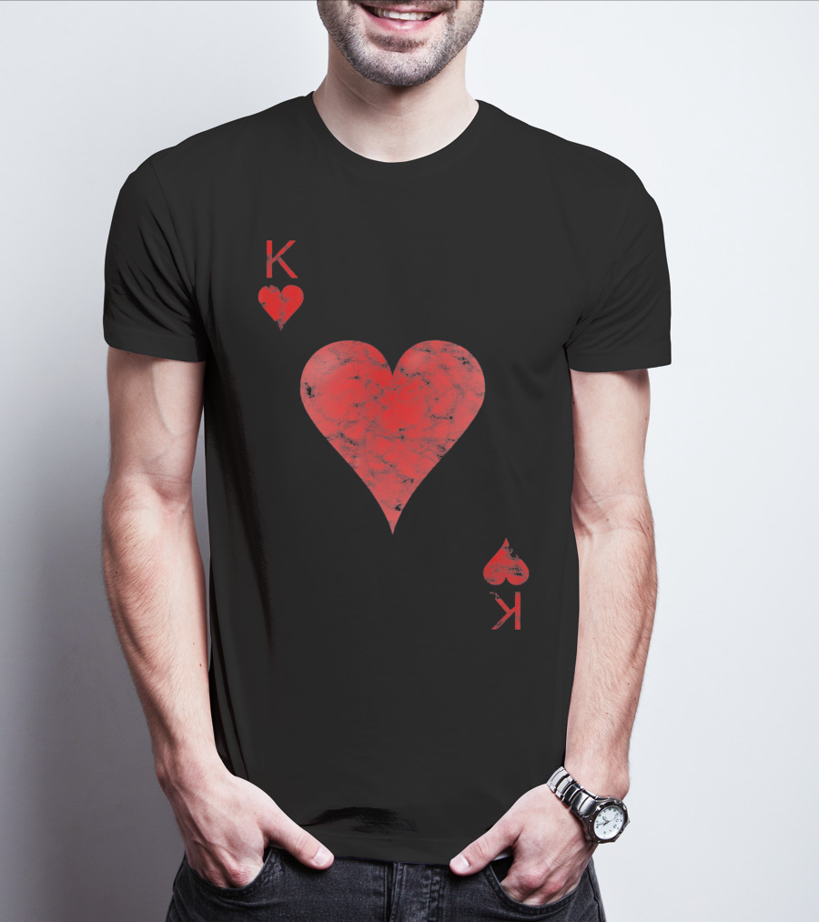King Of Hearts Love Playing Card T-Shirt