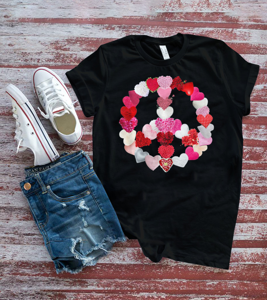 Valentine Heart Peace Sign T-Shirt