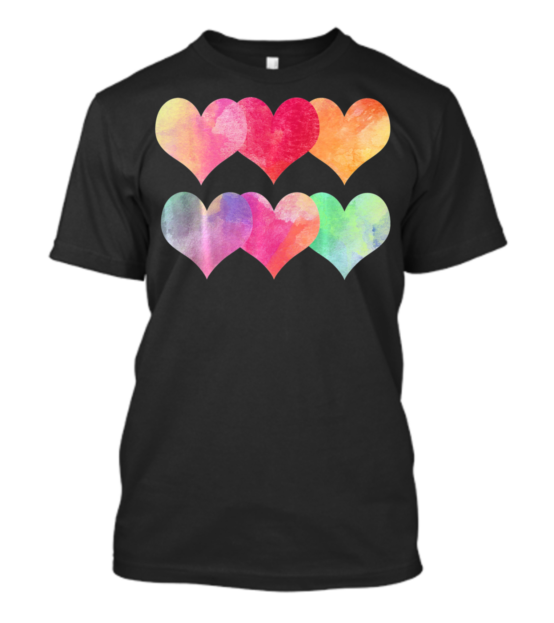 Adorable Pastel Hearts Valentines Day Love T-Shirt