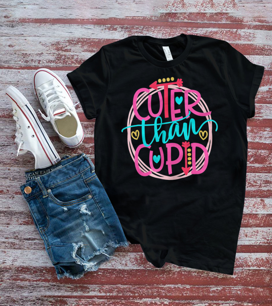 Cuter Than Cupid Popular Valentines Day Cute Girls T-Shirt