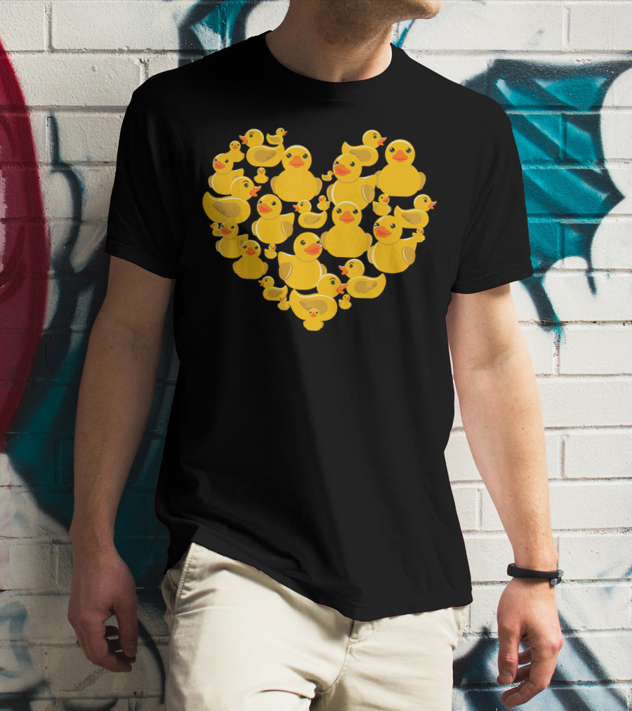 Rubber Duck Valentine Heart Quack Valen T-Shirt