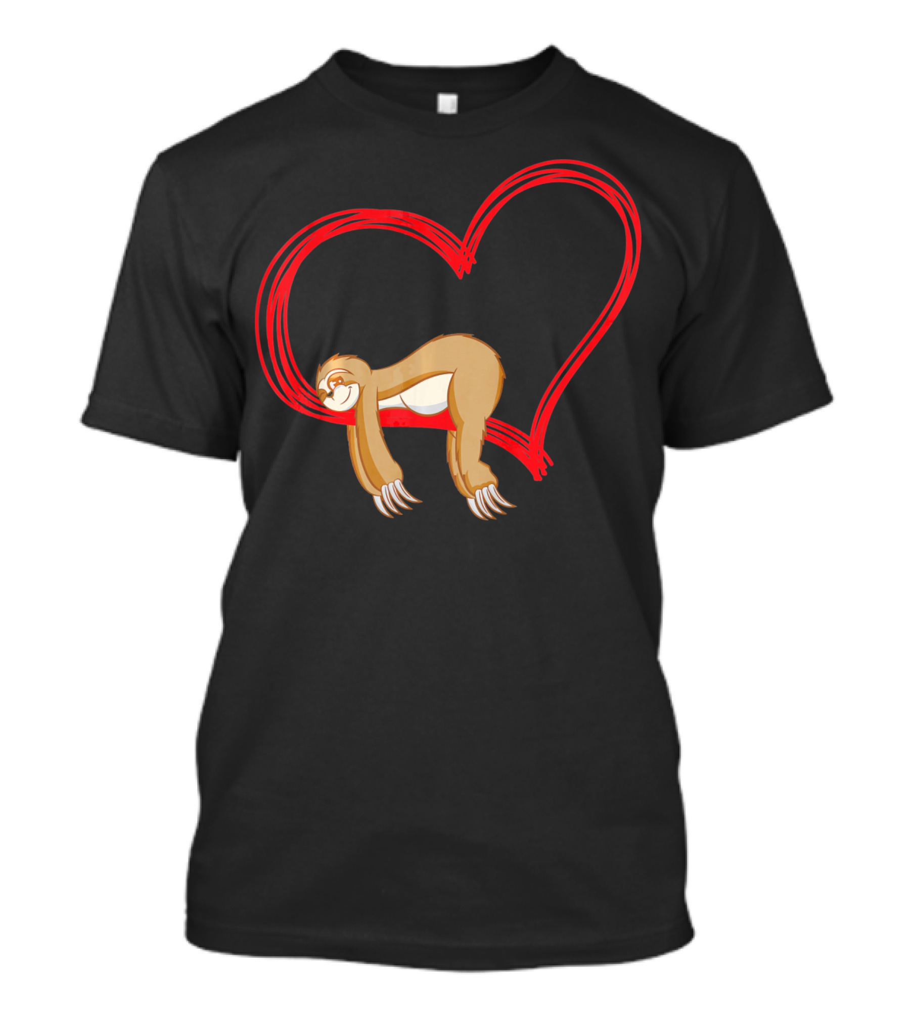 Sloth Lover Funny Sloth Heart Embrace T-Shirt