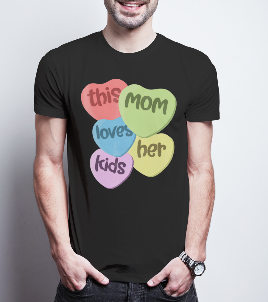 This Mom Loves Her Kids Valentines T-Shirt