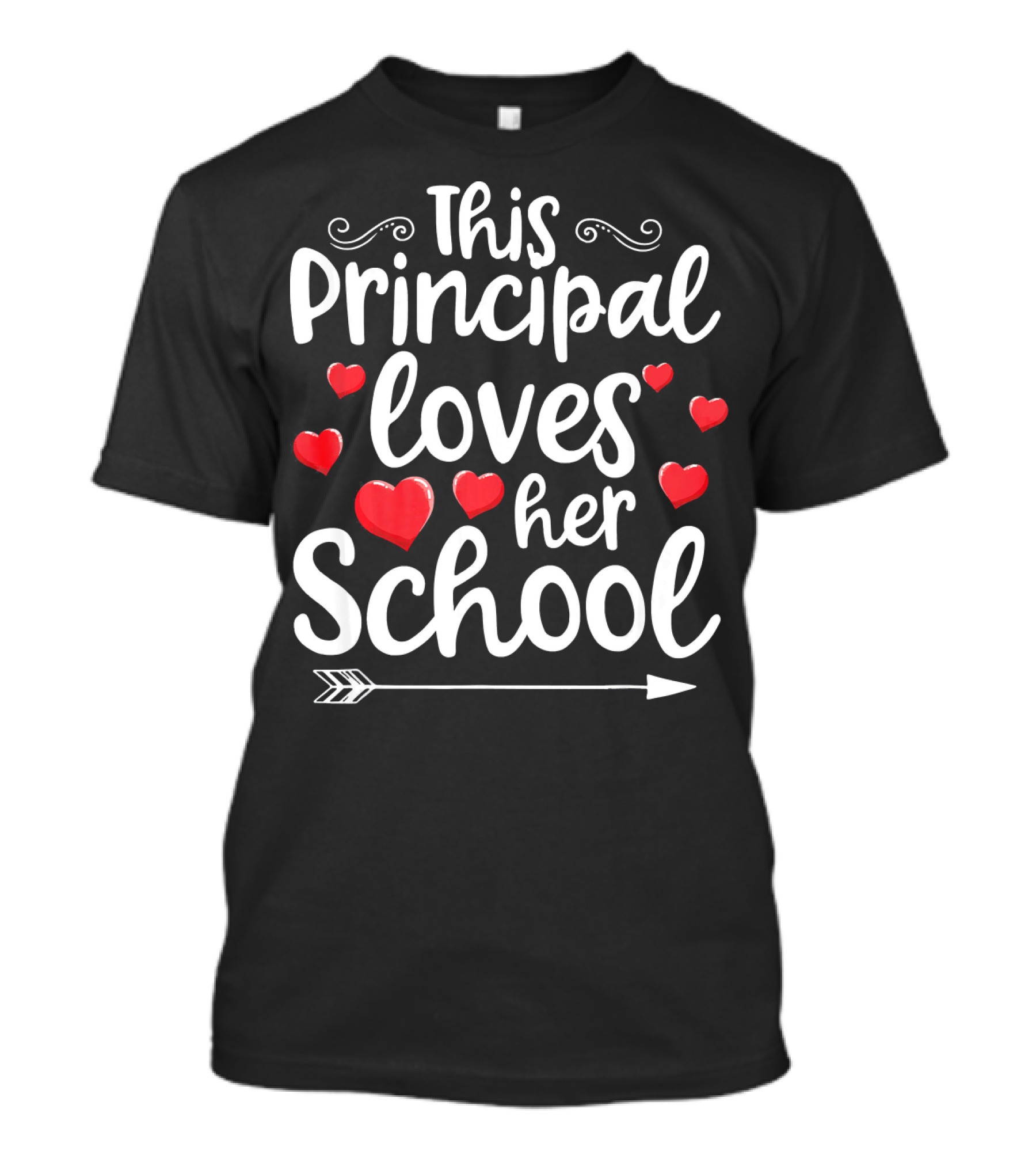 This Principal Loves Her School Cute Hearts And Arrow T-Shirt