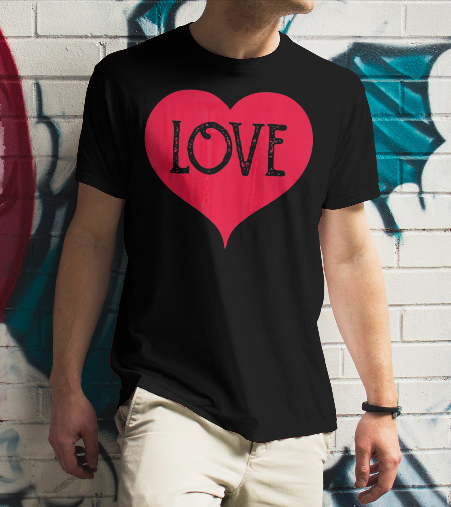 Love Heart Cute Red Valentines Day T-Shirt