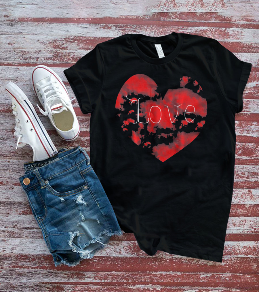 Love In Clouds Red Heart T-Shirt