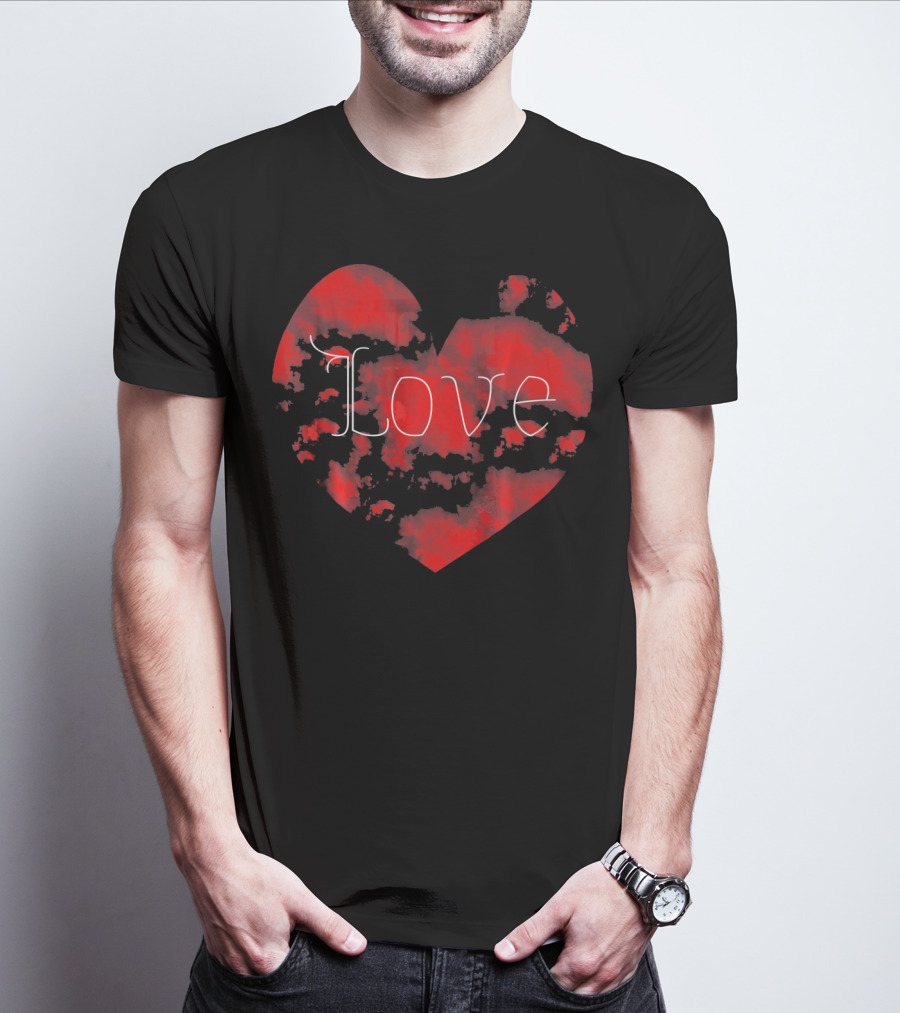 Love In Clouds Red Heart T-Shirt