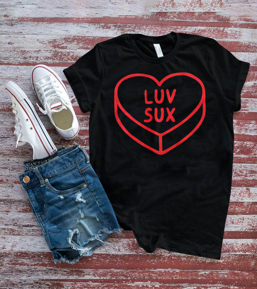 Luv Sux Kawaii Punk Pastel Goth Valentin Heart T-Shirt