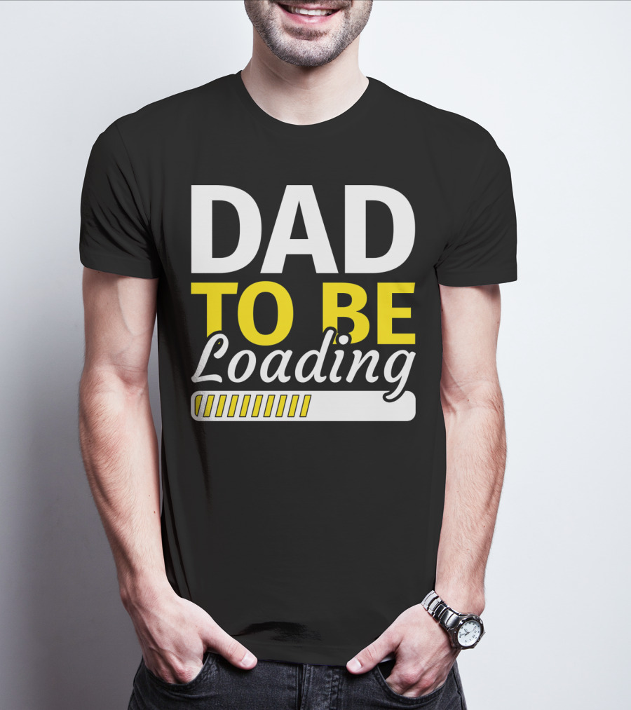 Dad To Be Loading Mens Valentines Pregnancy Announcement T-Shirt