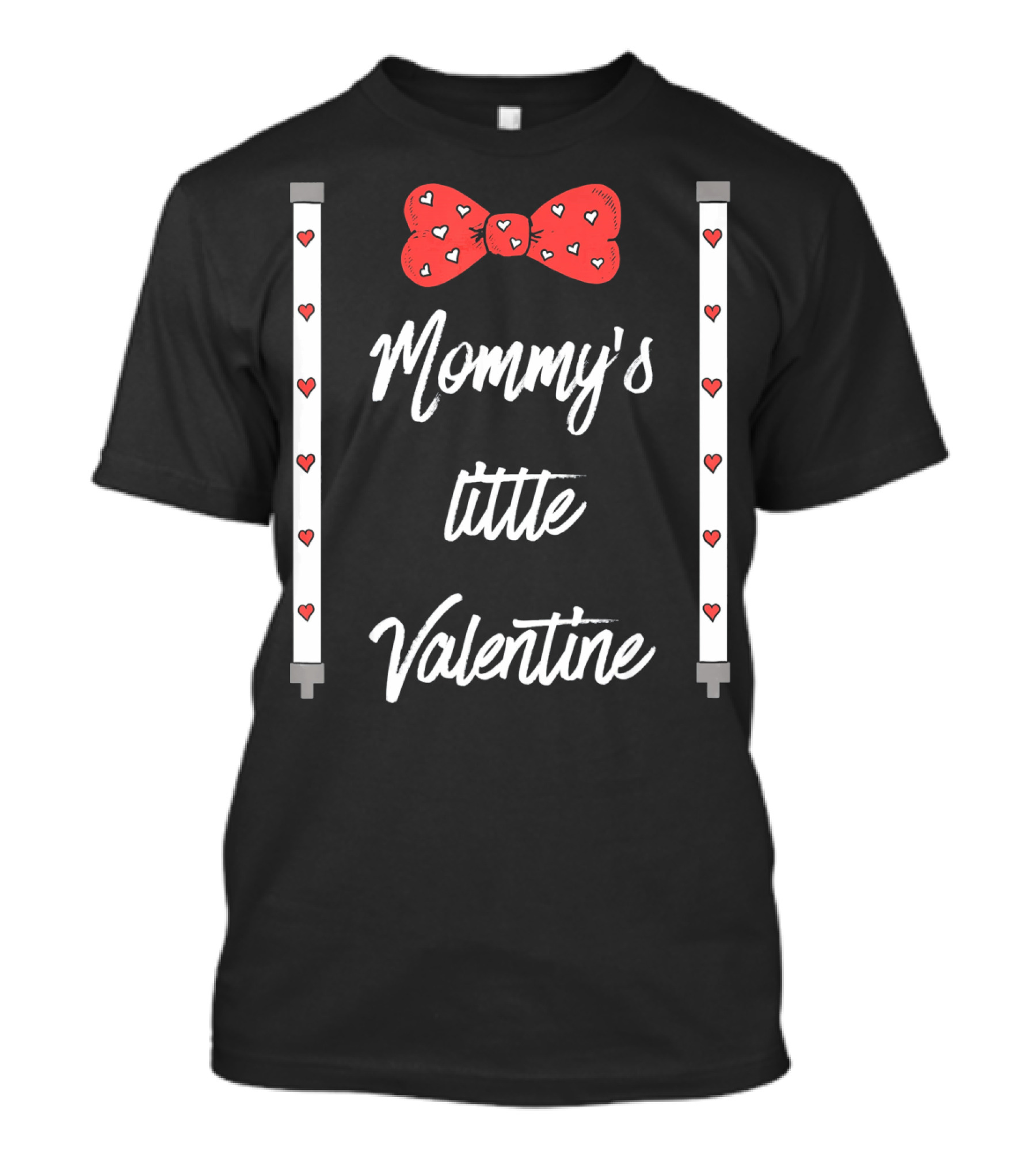 Mommy's Little Valentine Cute BowTi Hearts T-Shirt