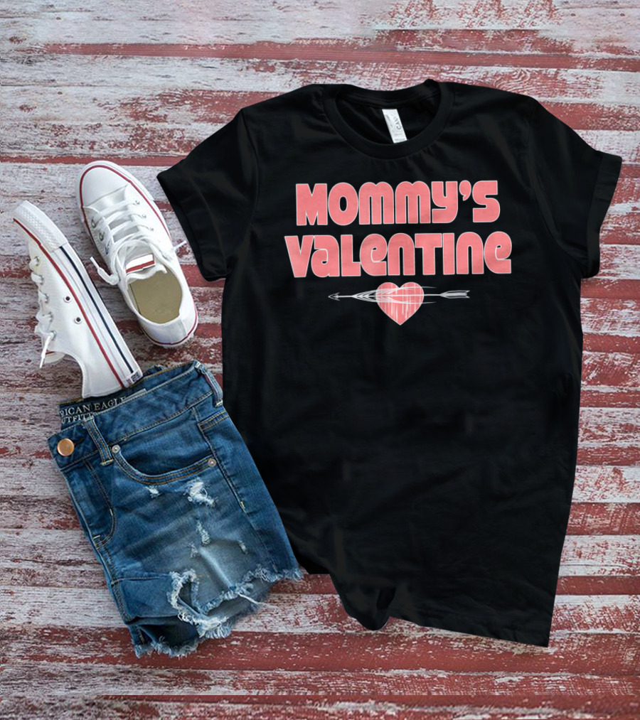Mommy's Valentine Heart With Arrow Funny Boys Valentines T-Shirt