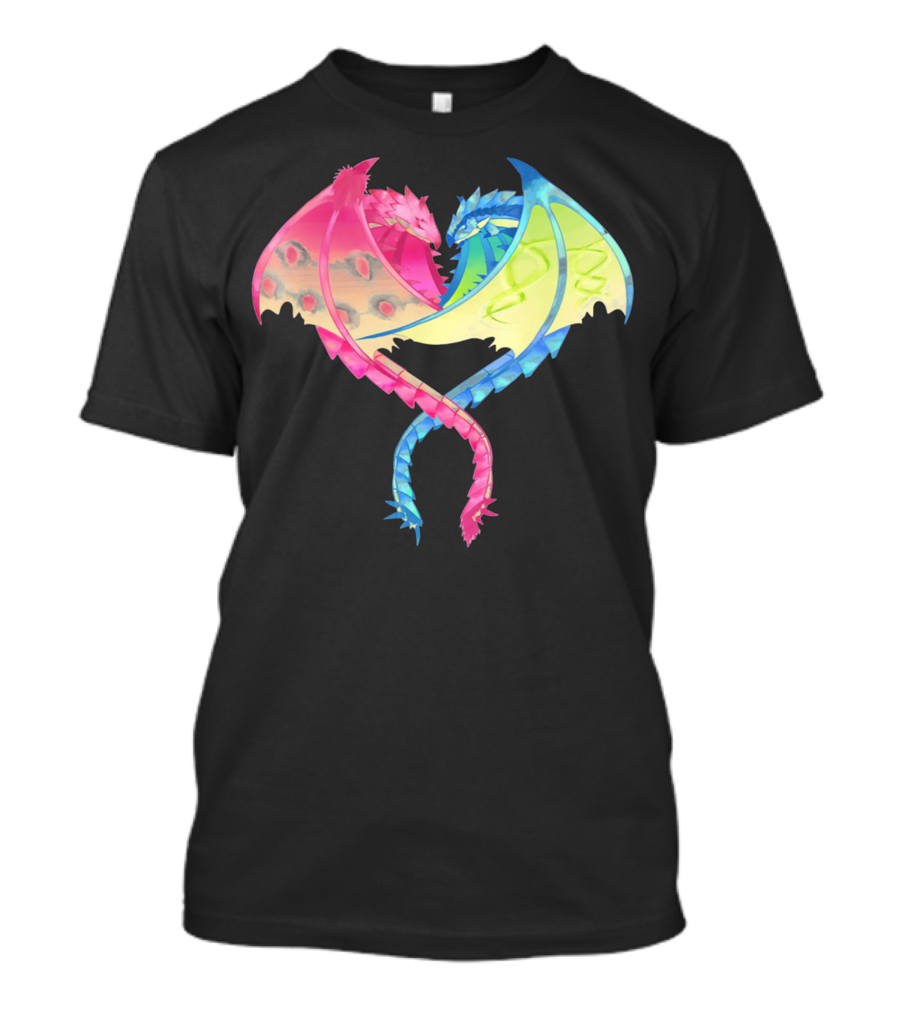 Monster Hunter Valentine Pink And Blue Dragon Heart T-Shirt