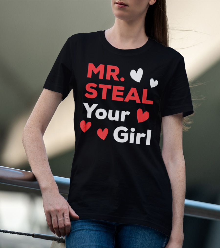 MR. STEAL YOUR GIRL Boys Funny Vale T-Shirt