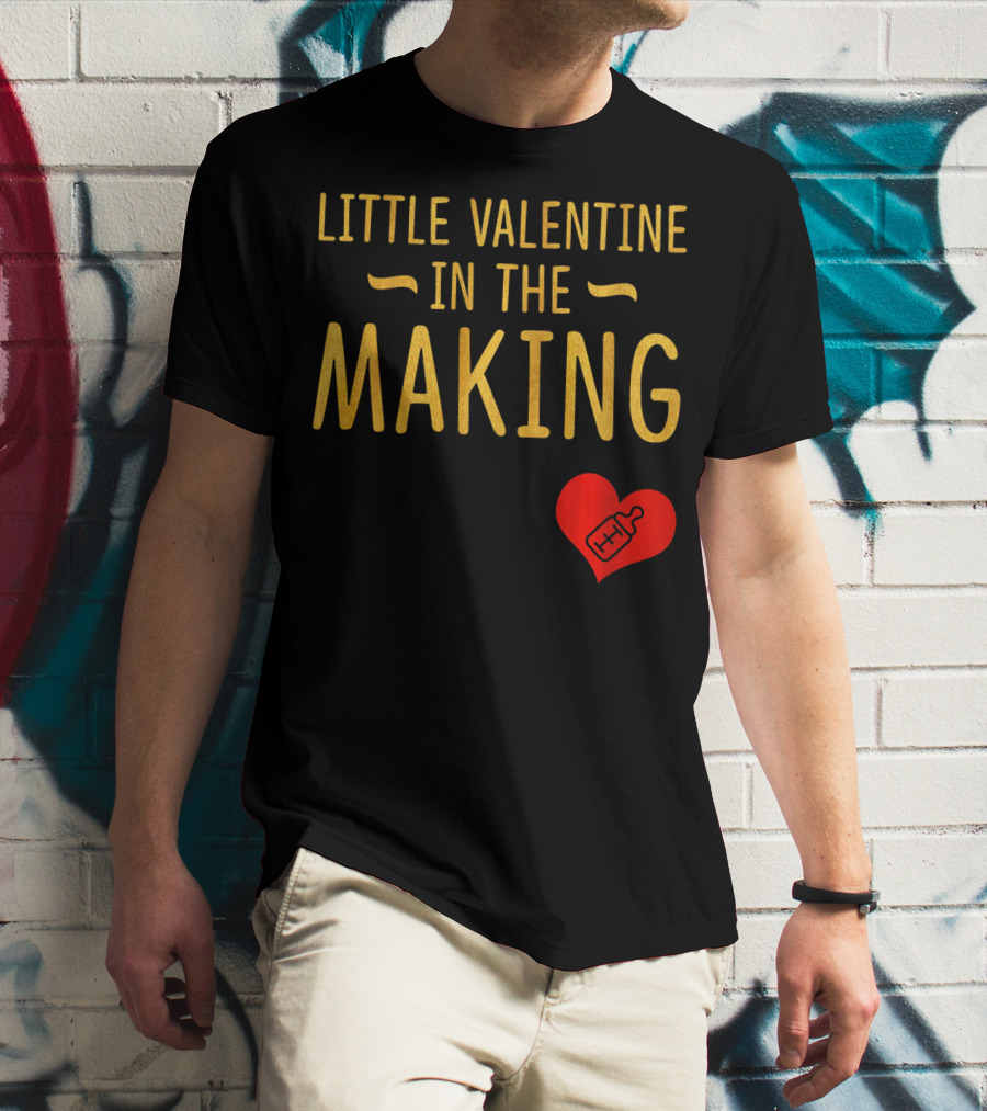 Little Valentine In The Making Heartbeat Heart T-Shirt