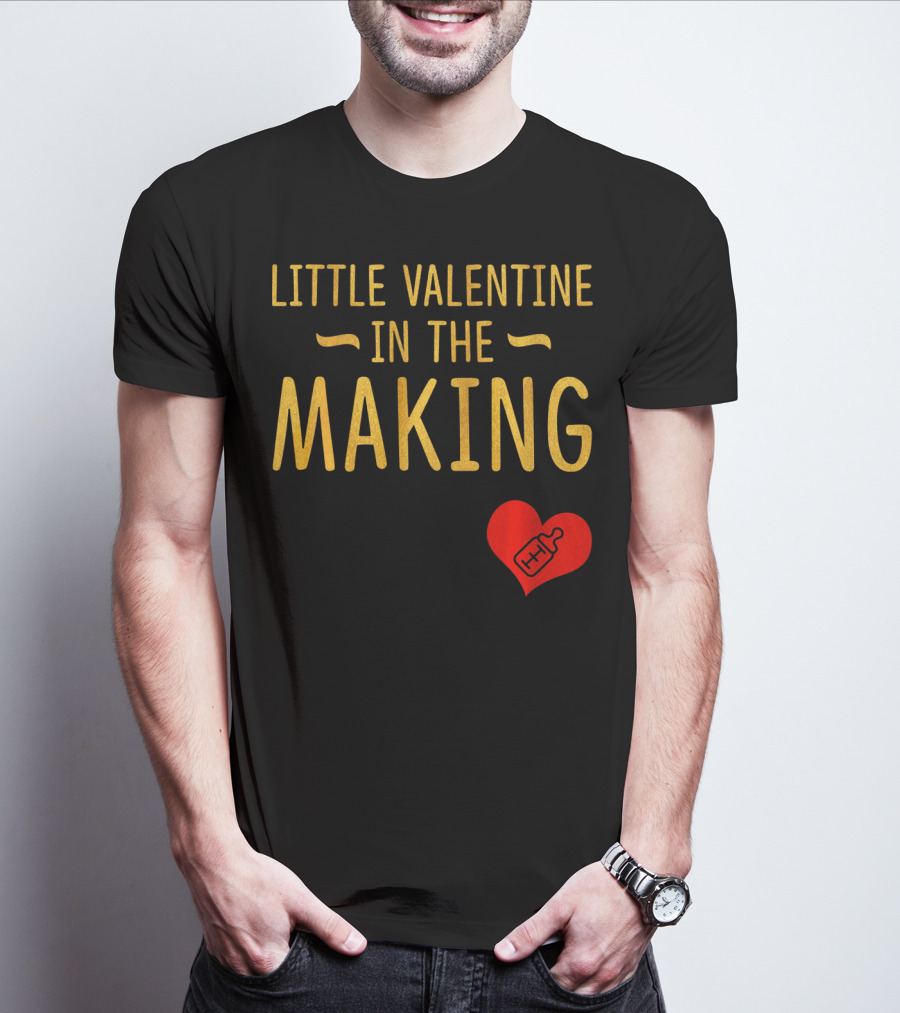 Little Valentine In The Making Heartbeat Heart T-Shirt