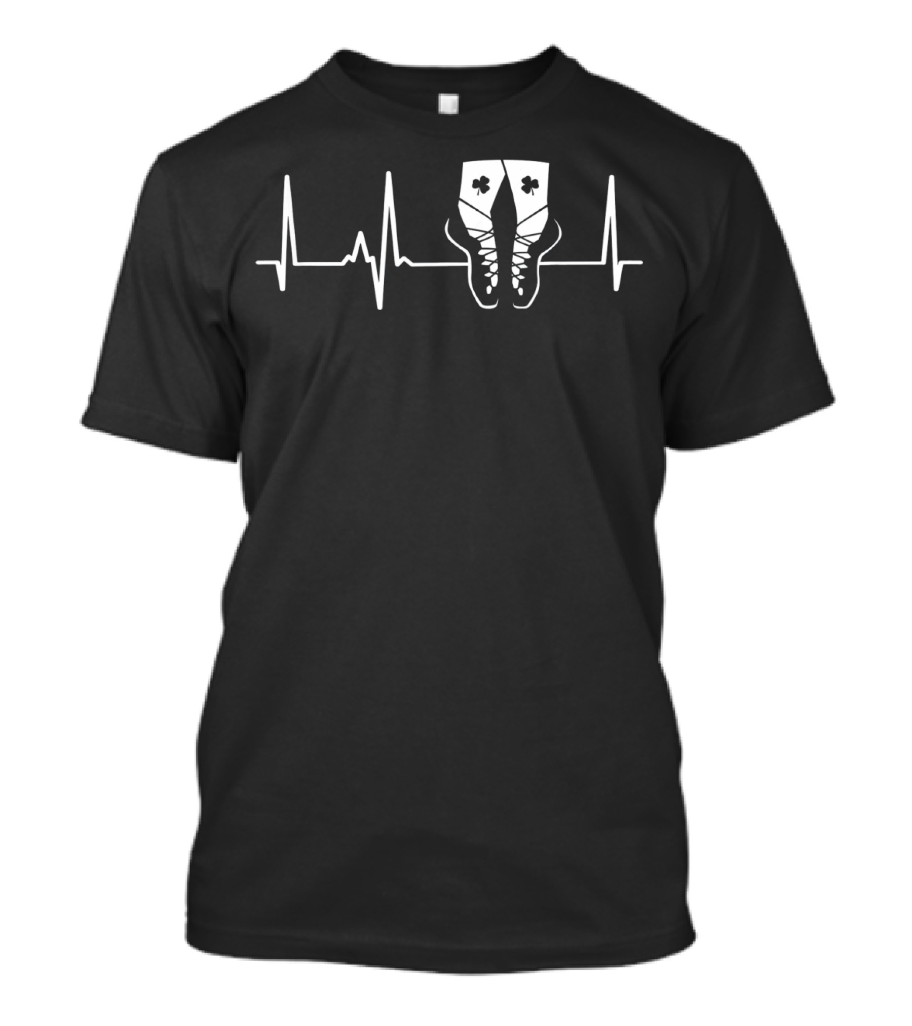 Irish Dance Heartbeat St Patricks Shamrock Shoes T-Shirt
