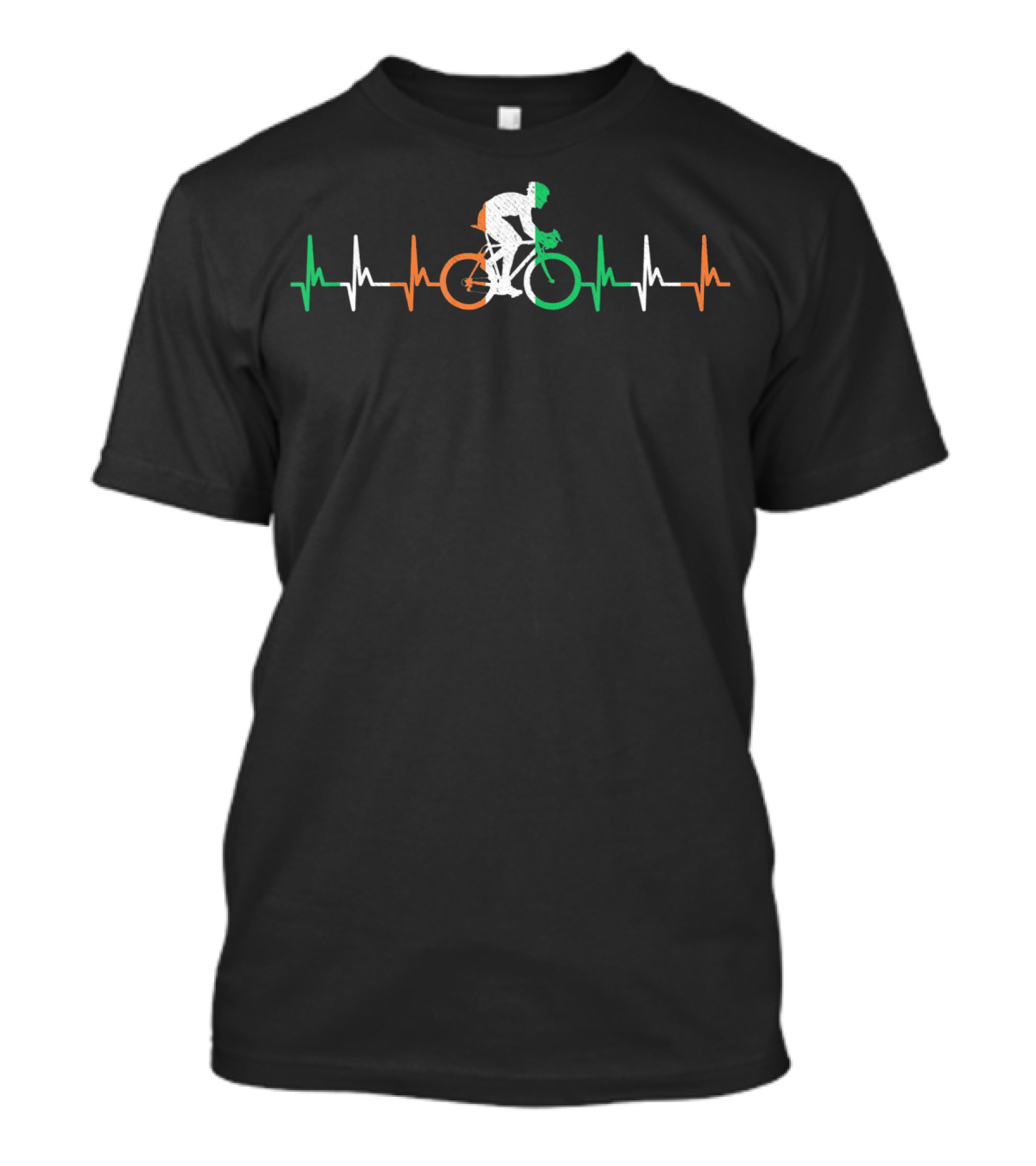 Saint Patricks Irish Cycling Heartbeat T-Shirt