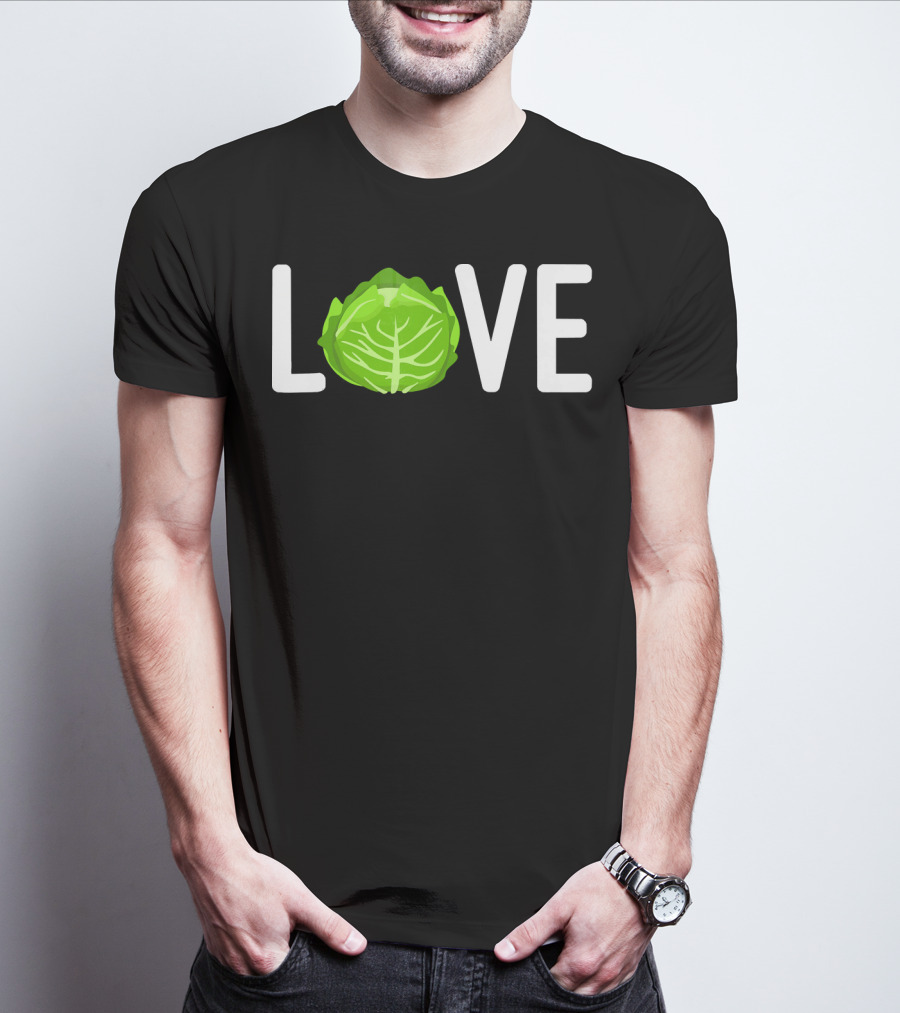 Love Cabbage Eating Clean Vegetarian Food T-Shirt