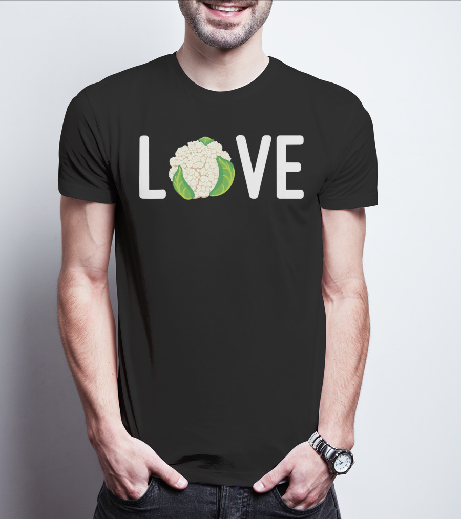 Love Cauliflower Eating Healthy Vegetarian Lifestyle T-Shirt