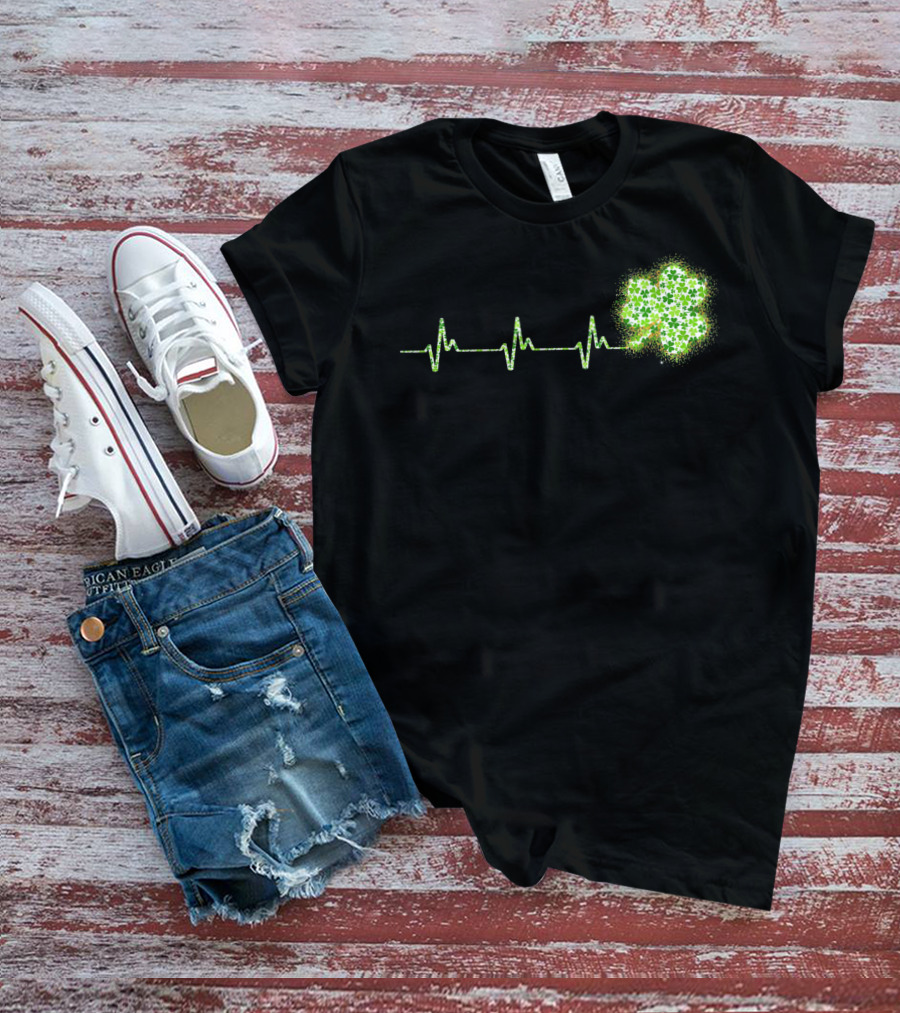 HeartBeat Shamrock St Patricks Day T-Shirt