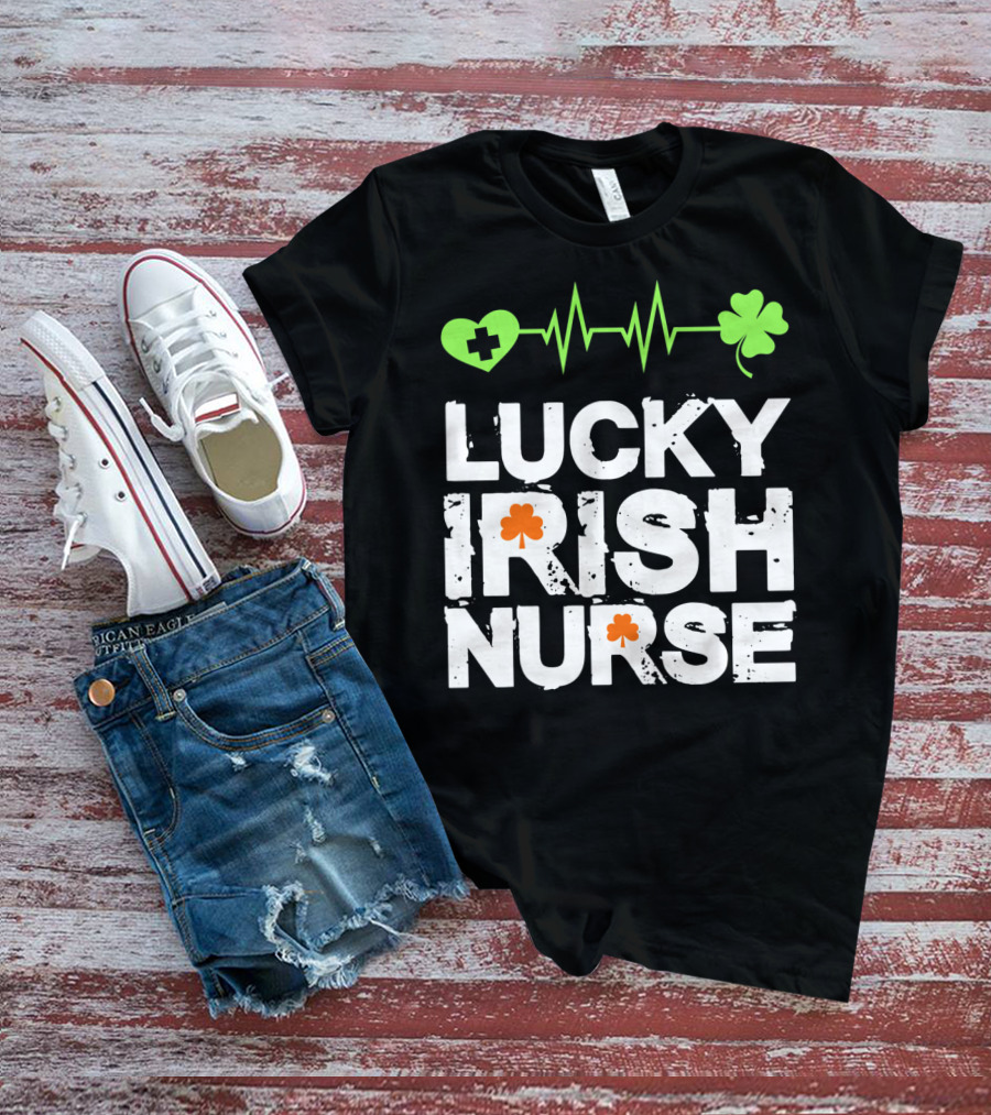 Lucky Irish Nurse St Patricks Day T-Shirt