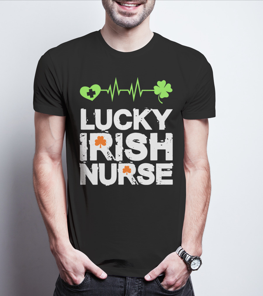 Lucky Irish Nurse St Patricks Day T-Shirt