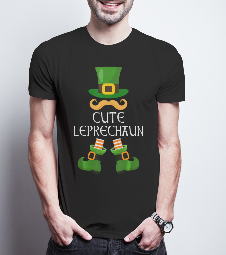 Cute Leprechaun Matching Family St Patrick's Day Hat Boots T-Shirt