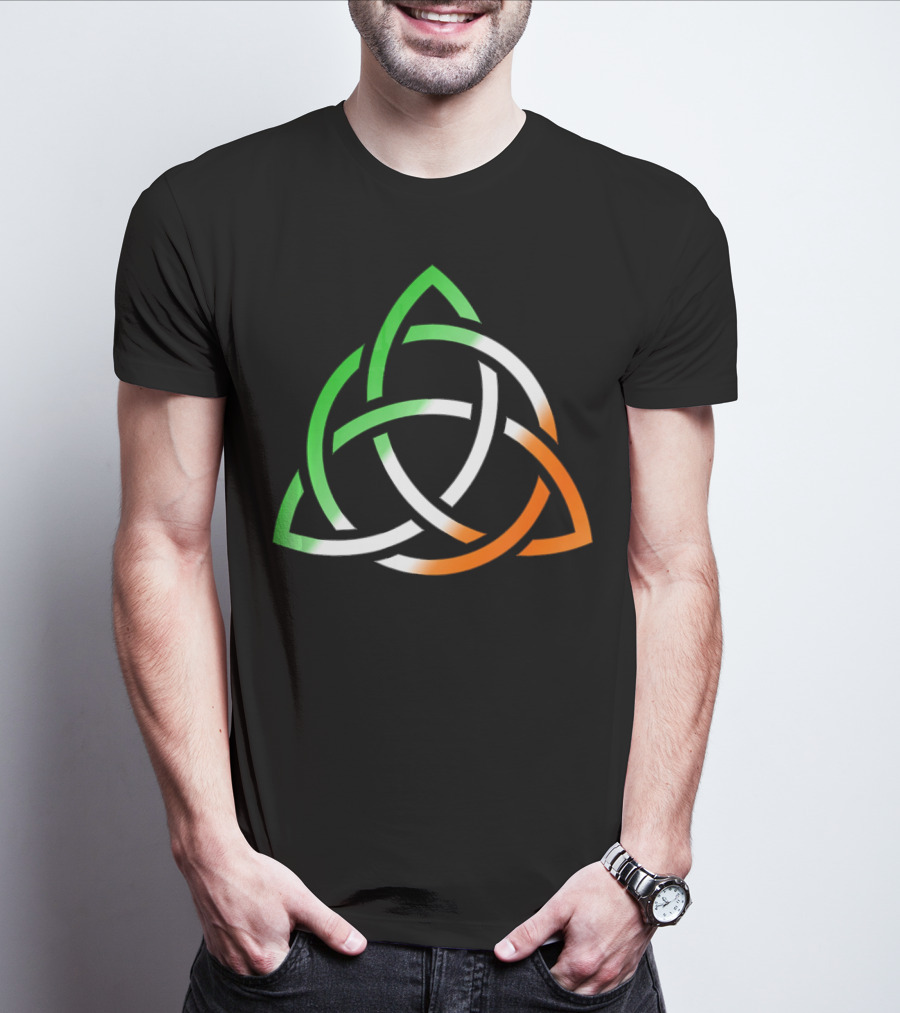 Celtic Trinity Knot Irish Flag Colors T-Shirt