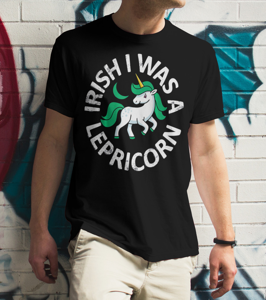 Irish I Was A Lepricorn Unicorn St. Patrick's Day T-Shirt