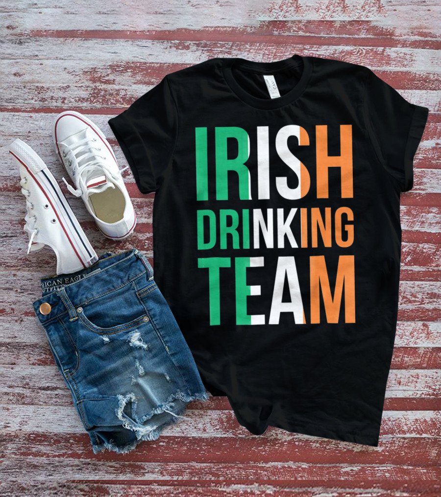 Irish Drinking Team Ireland Green White Orange T-Shirt