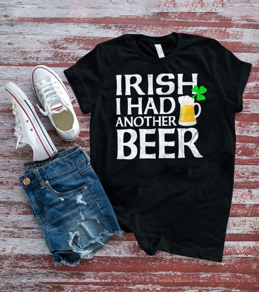 Irish I Had Another Beer Mug Shamrock T-Shirt