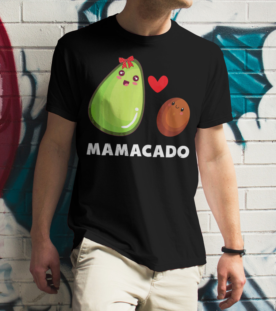 Mamacado Pregnancy Vegetarian Avo Cute Heart Avocado T-Shirt