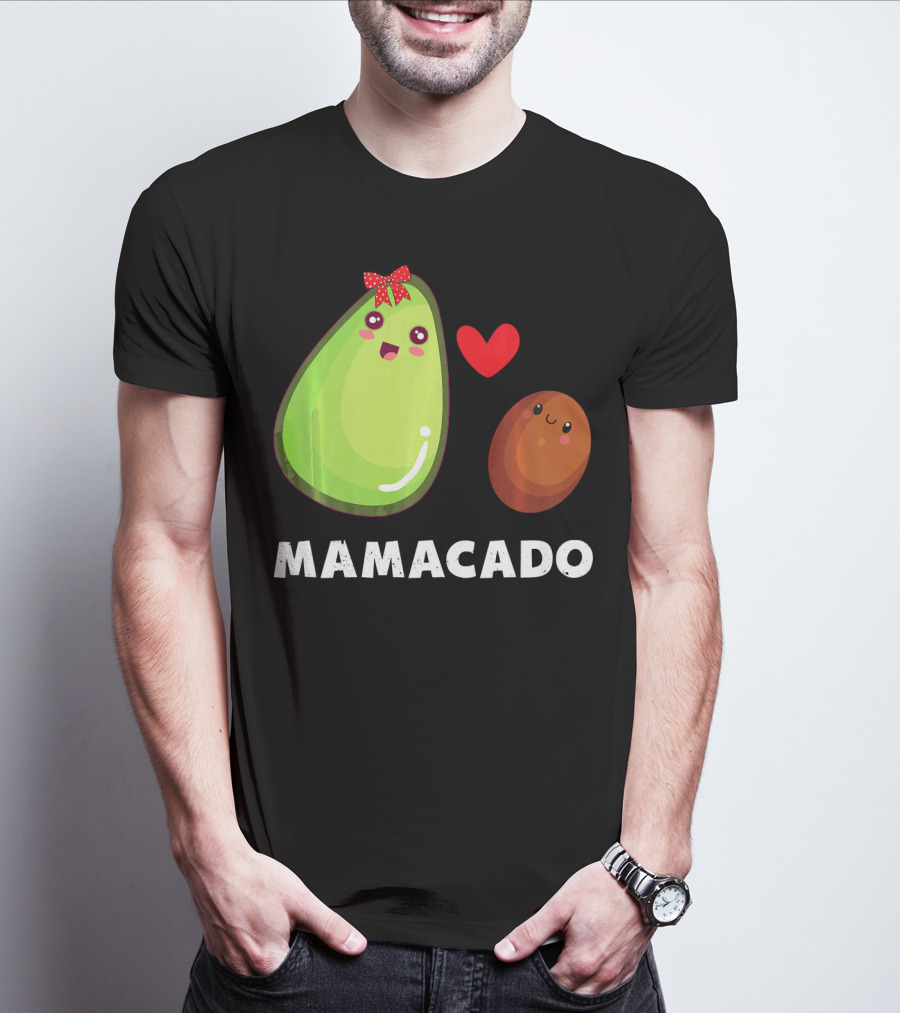 Mamacado Pregnancy Vegetarian Avo Cute Heart Avocado T-Shirt