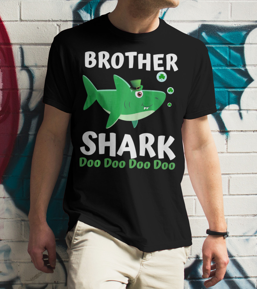 BROTHER SHARK DOO DOO DOO DOO St. Patrick's Day Irish T-Shirt