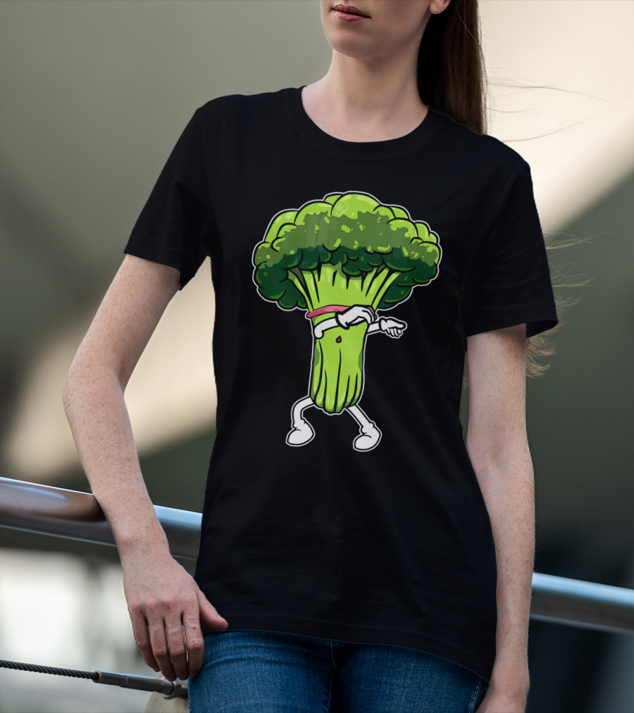 Broccoli Dabbing Meme Funny Dance Veggie Trend T-Shirt
