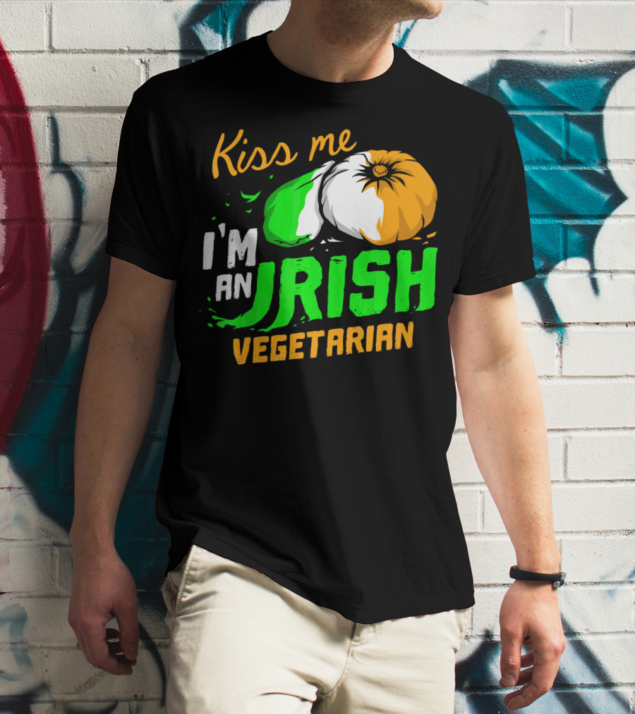 Kiss Me I'm An Irish Vegetarian St. Patrick's Day T-Shirt