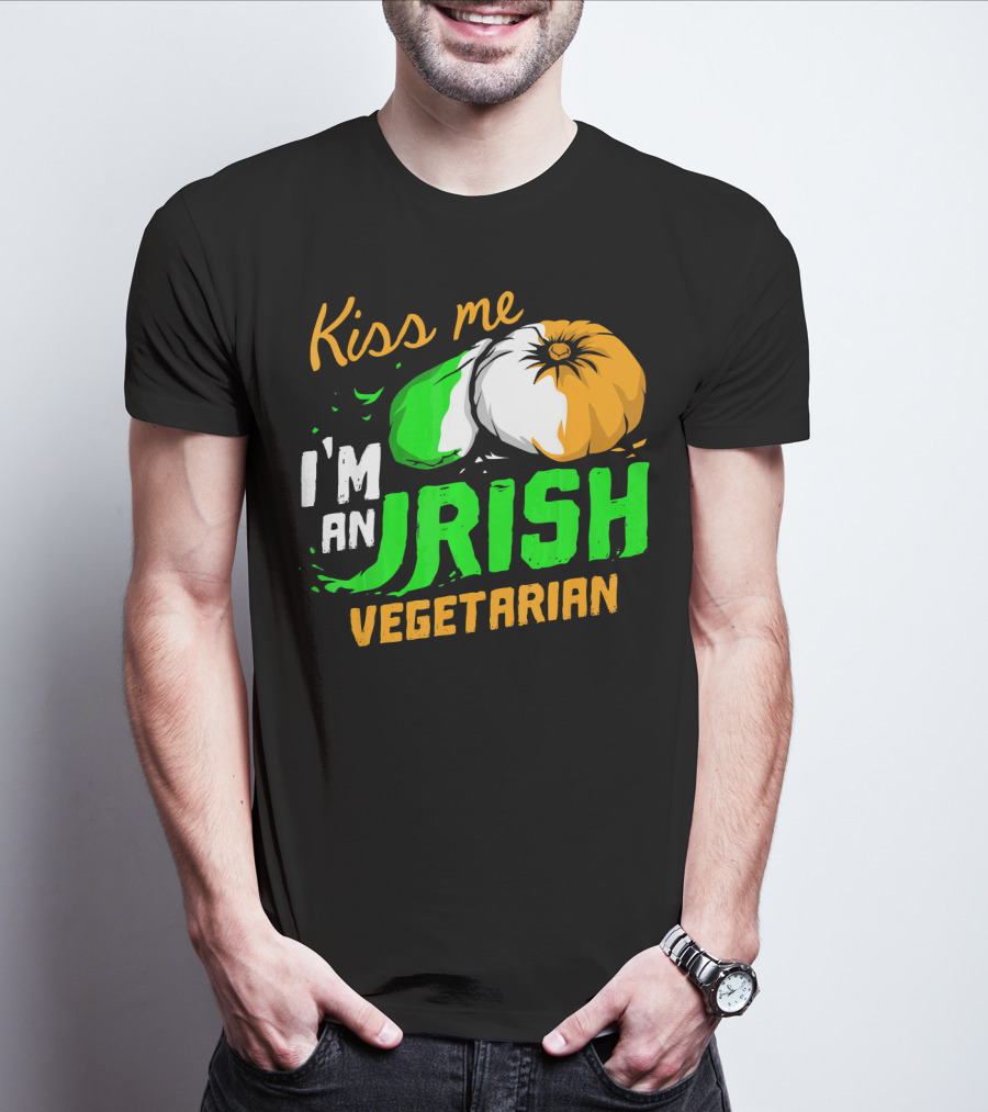 Kiss Me I'm An Irish Vegetarian St. Patrick's Day T-Shirt