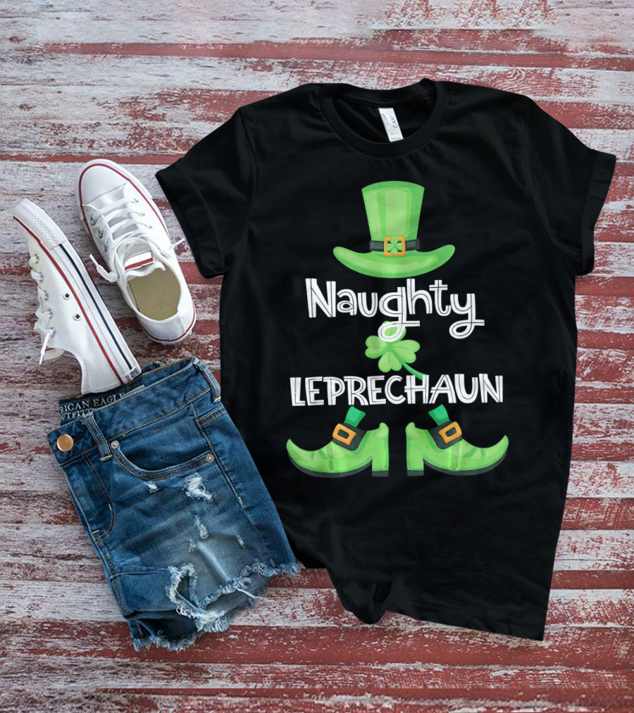 Naughty Leprechaun Family Matching Group St. Patrick's T-Shirt