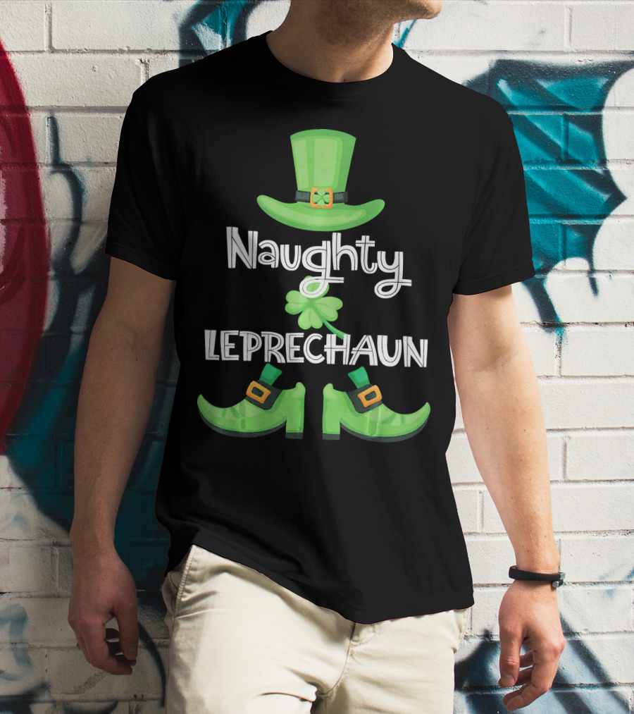 Naughty Leprechaun Family Matching Group St. Patrick's T-Shirt