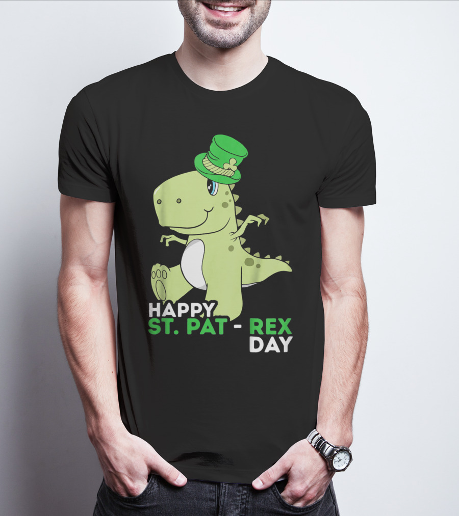 Happy St. Pat Rex Day Kids Girls Boy T-Shirt